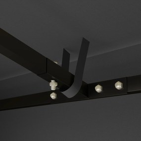 Outsunny Prelată de rezervă 3 x 3 m pentru pavilion, prelată pentru pavilion de grădină, cu orificii de scurgere, UPF30+, gri închis | Aosom Romania