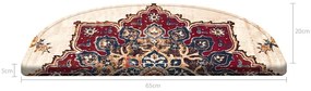 Covorașe pentru scări în set de 16 bucăți 65x20 cm Floral Path - Vitaus