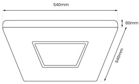 Plafonieră LED dimabilă SPARKY LED/65W/230V 3000-6000K + telecomandă