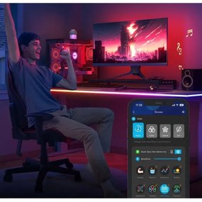 Sistem de retroiluminare de masă Govee Neon LED 3m RGBIC Wi-Fi