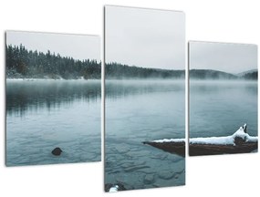 Tablou - lacul nordic înghețat (90x60 cm)