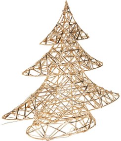 Brad de Crăciun luminos Champagne, 30 x 30 cm, 20micro LED, cu baterii