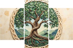 Tablou – Arborele vieții împletit (90x60 cm)