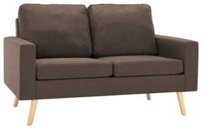 3056616 vidaXL Set de canapele, 2 piese, maro, material textil