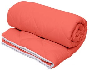 Pilota de iarna coral, microfibra matlasata, 200x220 cm, 350g/mp