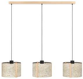 Lustră pe cablu Eglo 390324 HONTONGAS 3xE27/25W/230V bej