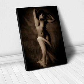 Tablou Canvas - Silueta nud alb-negru 40 x 60 cm