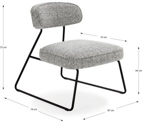 Fotoliu alb-negru Elon – Marckeric