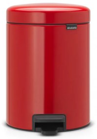 Cos de gunoi cu pedala Brabantia NewIcon 649006, 5 L, Inchidere lina, Baza antiderapanta, Rosu