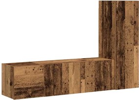 vidaXL Dulapuri TV montate pe perete 3 buc Lemn vechi lemn prelucrat