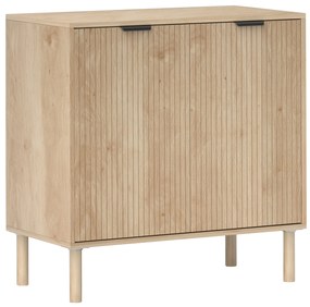 HOMCOM Dulap de Depozitare cu 2 Uși și Rafturi Reglabile, 78x40x77,5 cm, Stejar | Aosom Romania