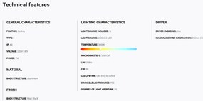 Spot LED incastrabil TULIPA Black recessed downlight 7W 55° 3000K CRI90 casambi IP44