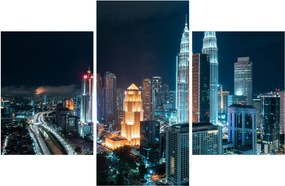 Tablou - Noaptea în Kuala Lumpur (90x60 cm)