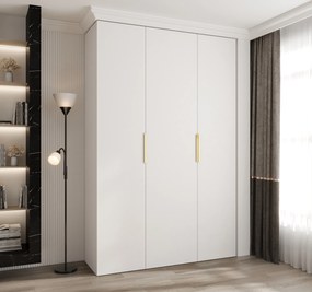 Dulap de haine 160 cm Carmela 40-4 (alb + Auriu). 1126658
