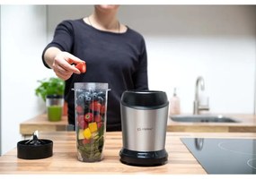 Alpina Nutrition Blender, 4 lame, 1200 W, recipient de 1 L, fără BPA, Inox/Negru