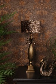 Lampă de masă din aluminiu, auriu, finisaj antichizat, 63 x 19 cm, „Gobelin”
