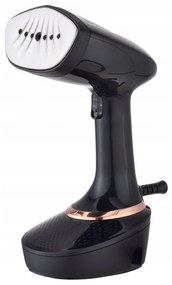 Aparat de calcat cu aburi Klausberg KB 7777, 1500W, 400ml, Calcare verticala, Placa ceramica, Negru / roz auriu