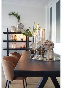 Scaun de dining maro din catifea Elyna – Light &amp; Living