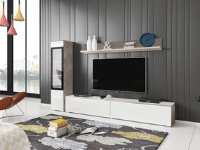 Mobilier living Selwyn I (beton + Alb lucios ) (iluminat LED Alb). 1054034