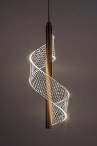 Pendul LED din metal auriu Zofrael