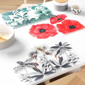 Suport pentru farfurii 28.5x44 cm Red flower – douceur d'intérieur