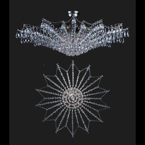Plafoniera moderna cristal Bohemia 120cm