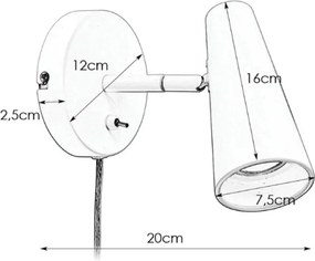 Markslöjd 108199 - Spot de perete CREST 1xGU10/7W/230V alb