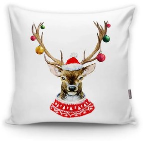 Set 4 fețe de pernă și un napron de masă cu model de Crăciun Minimalist Cushion Covers Christmas Ornaments