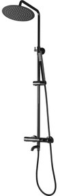 Set de dus cu termostat Lungo negru metalic
