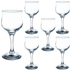 Set 6 pahare de vin din sticla de 185 ml, Cesiro