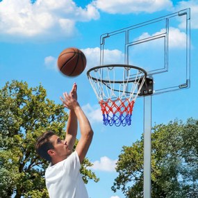 SPORTNOW Coș de baschet, inel suspendat pentru interior și exterior, pentru perete cu plasă rezistentă la intemperii | Aosom Romania