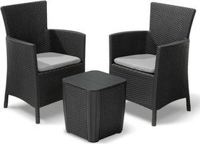 Keter Set mobilier de exterior Iowa, 3 piese, grafit 223929