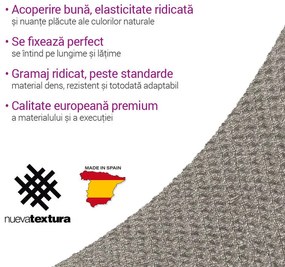 Huse super elastice HARMONIA gri deschis canapea cu otoman dreapta (l. 210 - 320 cm)