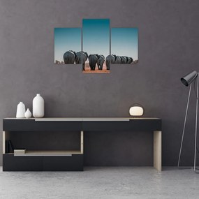 Tablou - Plecarea elefanților (90x60 cm)