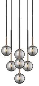 Lustră pe cablu Zuma Line P0574-07F-SDFZ ARCTURUS 7xG9/4W/230V negru