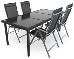 Set gradina Orsino - 4 locuri, negru / gri
