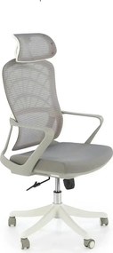 Scaun birou VESUVIO 2, gri/alb, stofa/panza/polipropilena, 59x59x115/1
