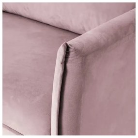 Canapea mov lavandă cu tapițerie din catifea 203 cm Juli – Ropez