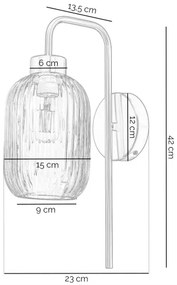 ONLI - Lampă de perete DOROTY 1xE27/15W/230V alamă