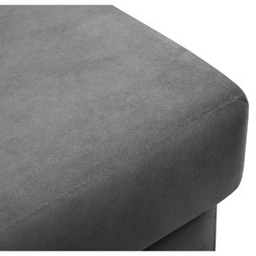 Taburet gri deschis cu tapițerie din catifea Kyoto – Cosmopolitan Design