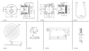 Sistem de dus incastrat Ideal Standard Ceratherm T100 negru mat