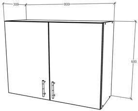 Corp haaus Karo, 2 Usi, Antracit/Alb, 80 x 30 x 60 cm