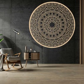SENTOP | Mandala luxoasă din lemn pe perete, decorațiune interioară 3D | HELA