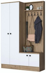 Set de hol Pone White and Walnut I