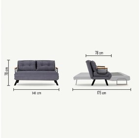 Canapea futon Sandy (bordo). 1062310