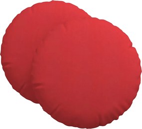 vidaXL Perne de Șezut 2 pcs Roșu Ø80 x 29 cm țesătură