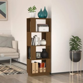 vidaXL Bibliotecă/Separator cameră maro miere 51x25x132 cm lemn pin