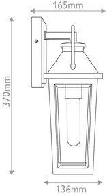 Quoizel QZ-BUCKLEY-S-MBK - Aplica de exterior pentru perete Buckley S 1xE27/40W/230V IP44