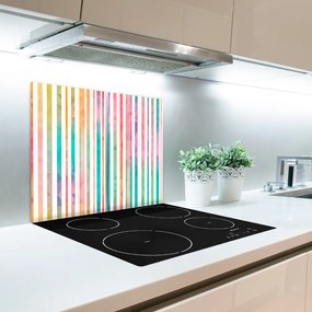 Tocator din sticla dungi Rainbow