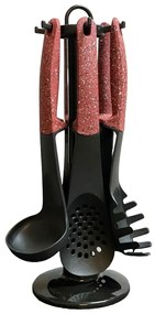 Set ustensile de bucatarie 7 piese Royalty Line RL U06, rosu